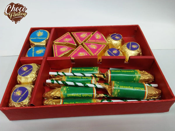 Cracker Shaped Chocolate Gift Box for Diwali