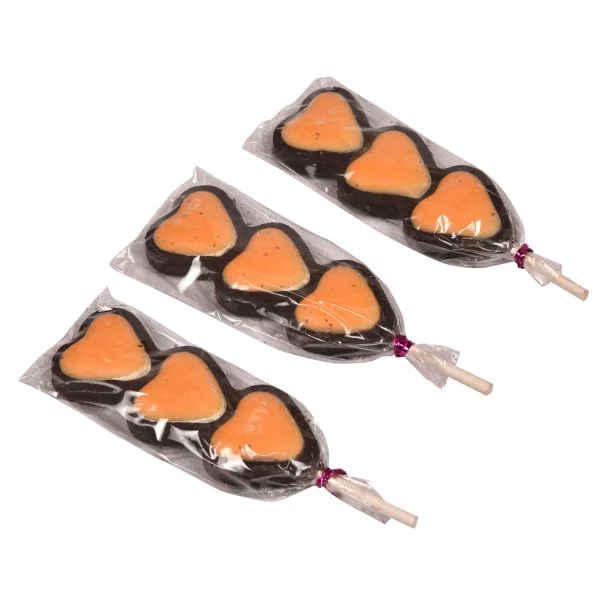 ChocoFantasy Pack of 5 Mango Flavor Heart Shape Lollipop 6