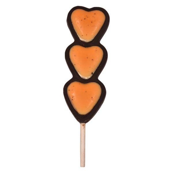ChocoFantasy Pack of 5 Mango Flavor Heart Shape Lollipop 1