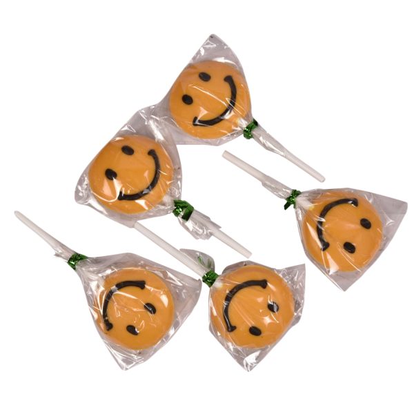 ChocoFantasy Pack of 5 Mango Flavoured Smiley Shape Lollipop 1