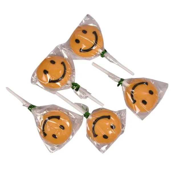 ChocoFantasy Pack of 5 Mango Flavor Smile Shape Lollipop 6