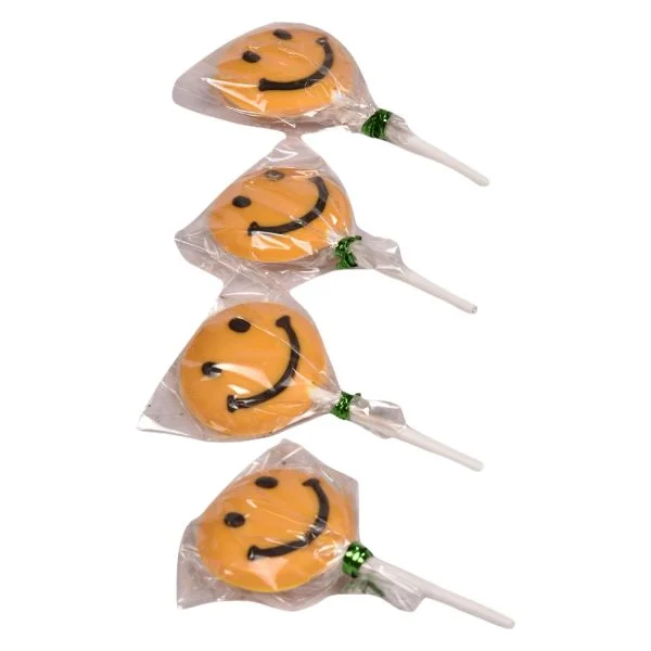 ChocoFantasy Pack of 5 Mango Flavor Smile Shape Lollipop 5