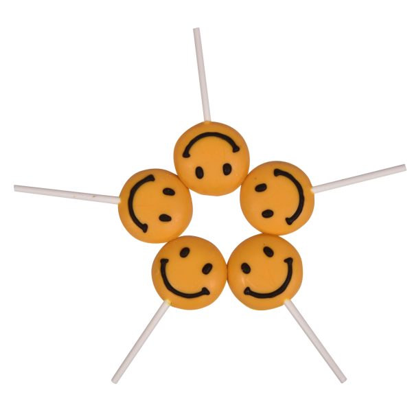 ChocoFantasy Pack of 5 Mango Flavoured Smiley Shape Lollipop 4