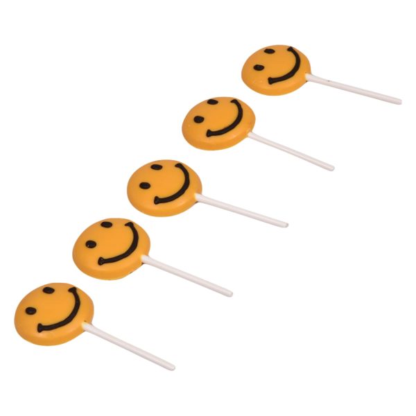 ChocoFantasy Pack of 5 Mango Flavoured Smiley Shape Lollipop 3