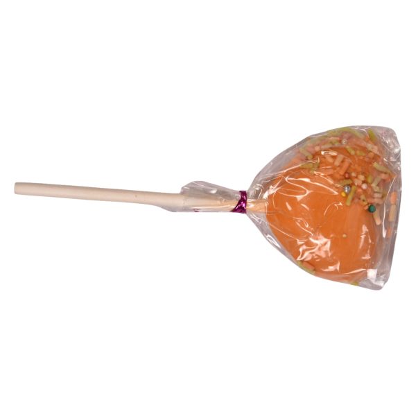 ChocoFantasy Pack of 5 Orange Flavor Heart Shape Lollipop 7