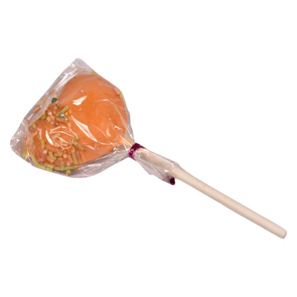 ChocoFantasy Pack of 5 Orange Flavor Heart Shape Lollipop 1