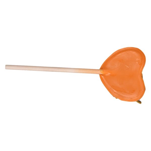 ChocoFantasy Pack of 5 Orange Flavor Heart Shape Lollipop 2