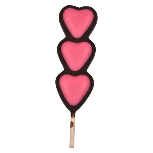 Pack of 5 Strawberry Flavor Heart Shape Lollipop 2