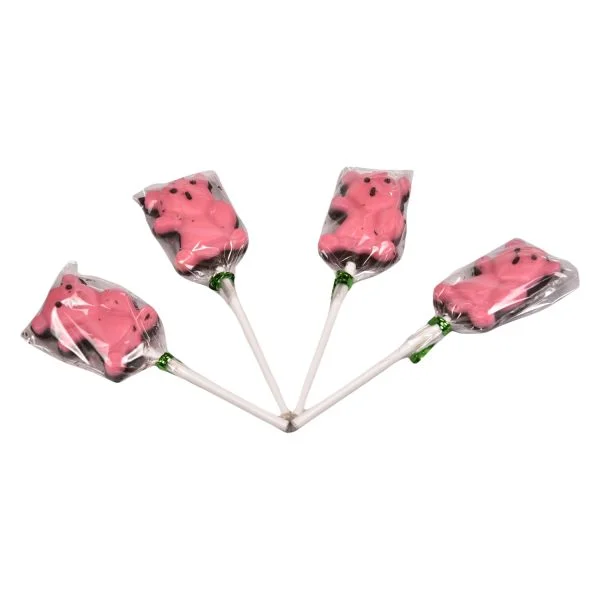 ChocoFantasy Pack of 5 Strawberry Flavor Teddy Shape Lollipop 6